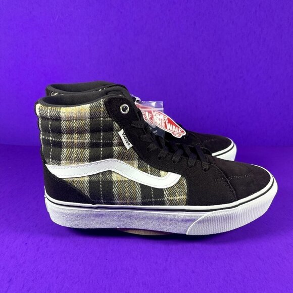 Vans Shoes - Vans Filmore Hi Platform Plaid Mix Brown/White High-Top Sneakers Shoe Sz 9.5 NWT